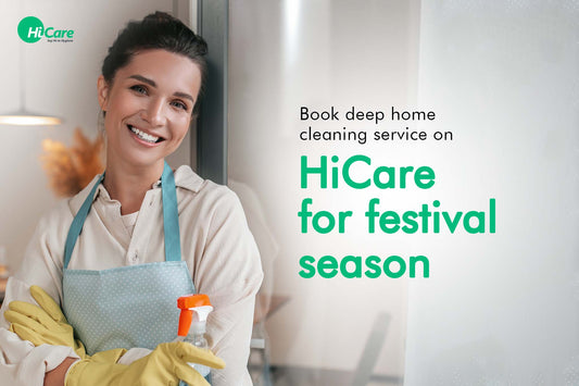 Book deep home cleaning service on HiCare for festival season